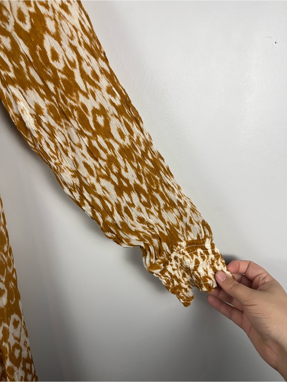 Anthropologie The Odetta Ruffled V-Neck maxi Dress size XL honey color - Picture 5 of 11